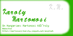 karoly martonosi business card